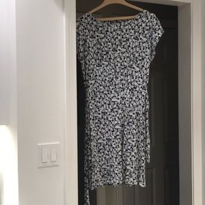 Boden Black and grey hues polka dot dress